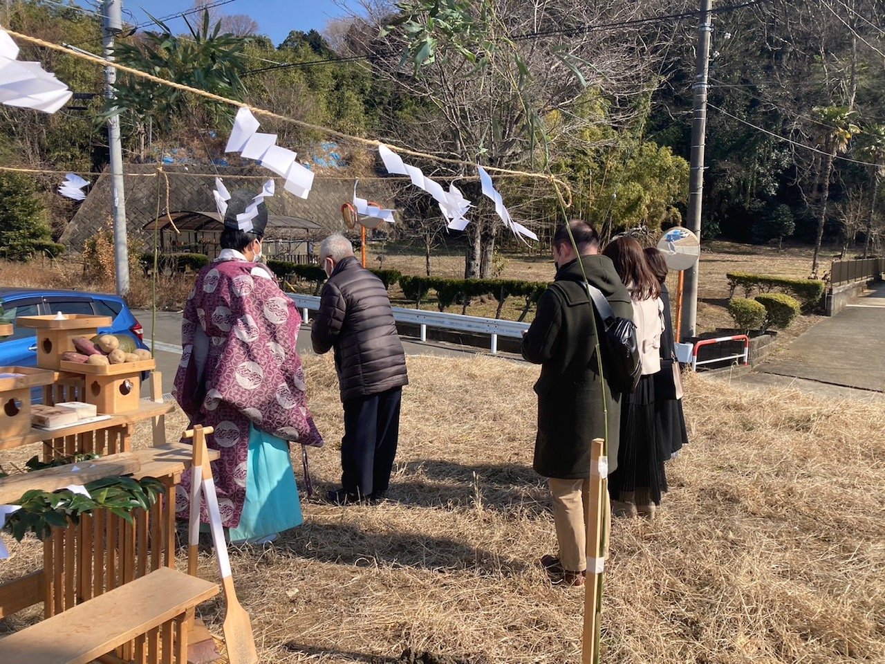 地鎮祭の様子です